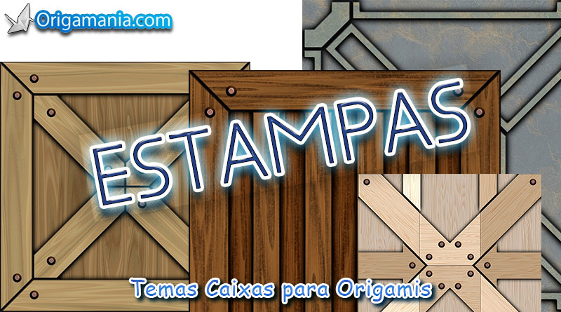 Estampas com Temas Caixas Para Origamis.