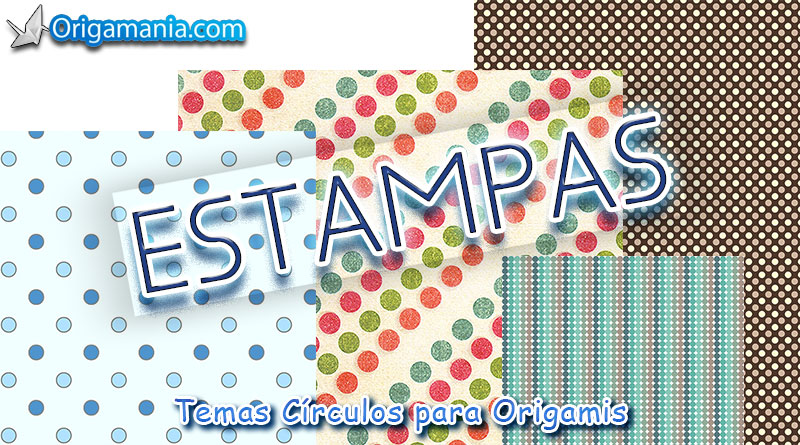 Estampas com Temas Círculos Para Origamis.