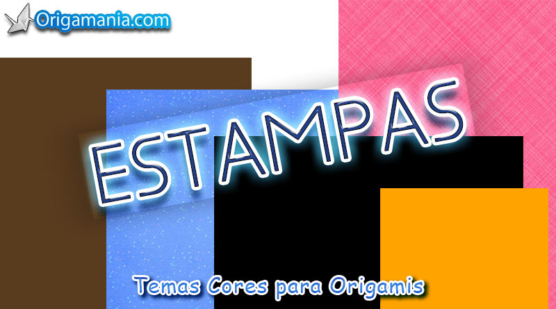 Estampas com Temas Cores Para Origamis.