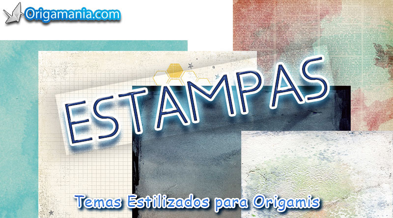 Estampas com Temas Estilizados Para Origamis.