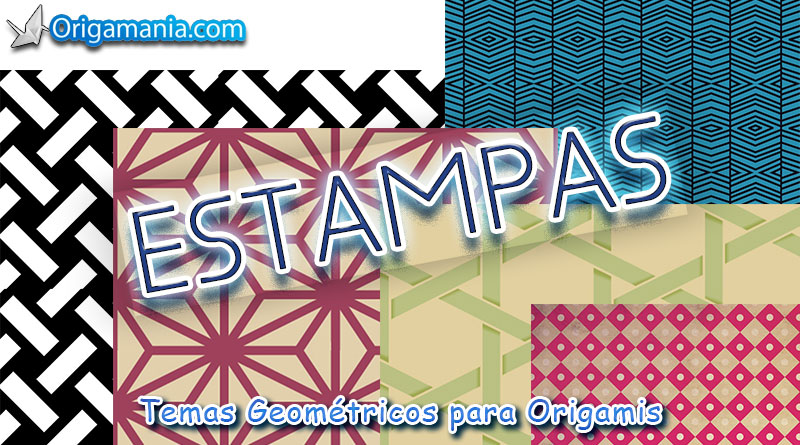 Estampas com Temas Geométricos Para Origamis.