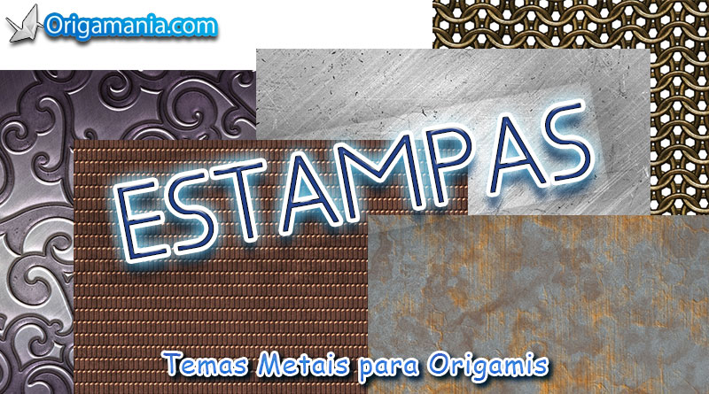 Estampas com Temas Metal Para Origamis.