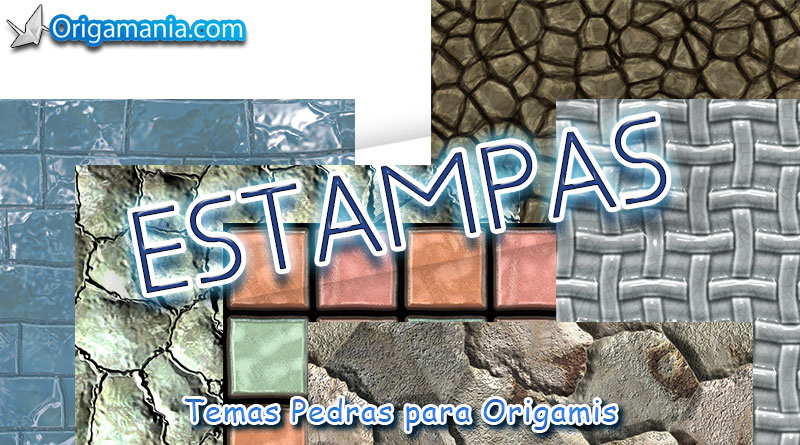 Estampas com Temas Pedras Para Origamis.